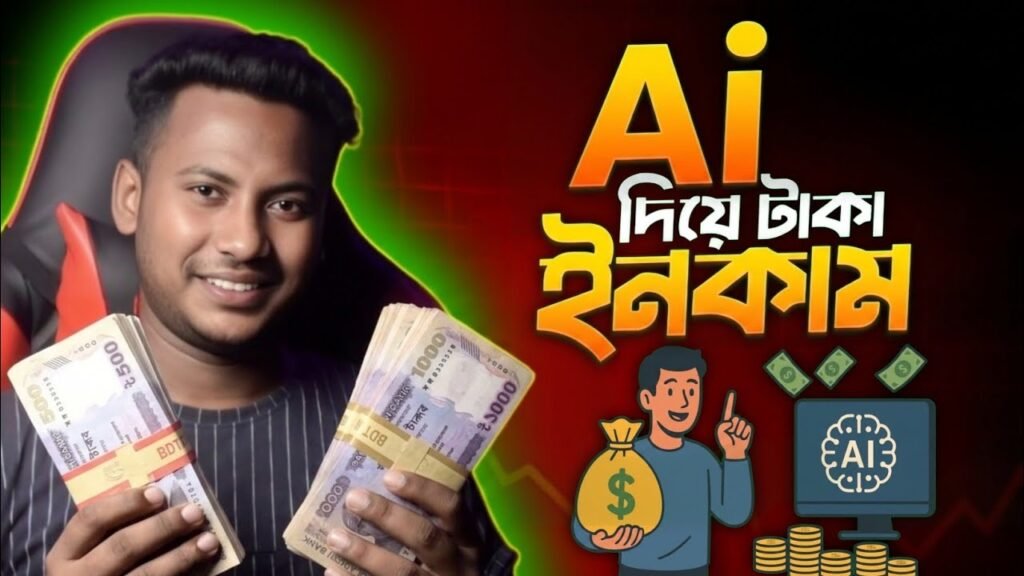 Ai দিয়ে টাকা ইনকাম 🤑 How to Make Money with AI in 2026 (3 Simple Ways!)